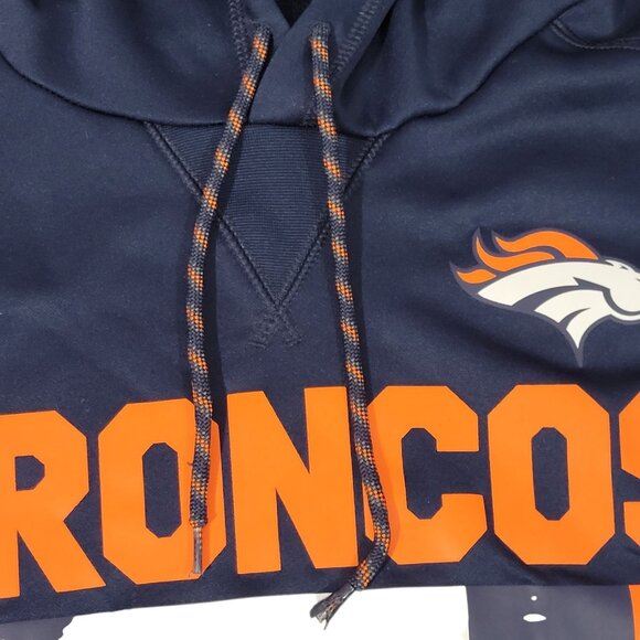 Nike Denver Broncos Hoodie Mens Medium NFL Football Small FLAW - PLEASE READ!!! - Picture 6 of 12